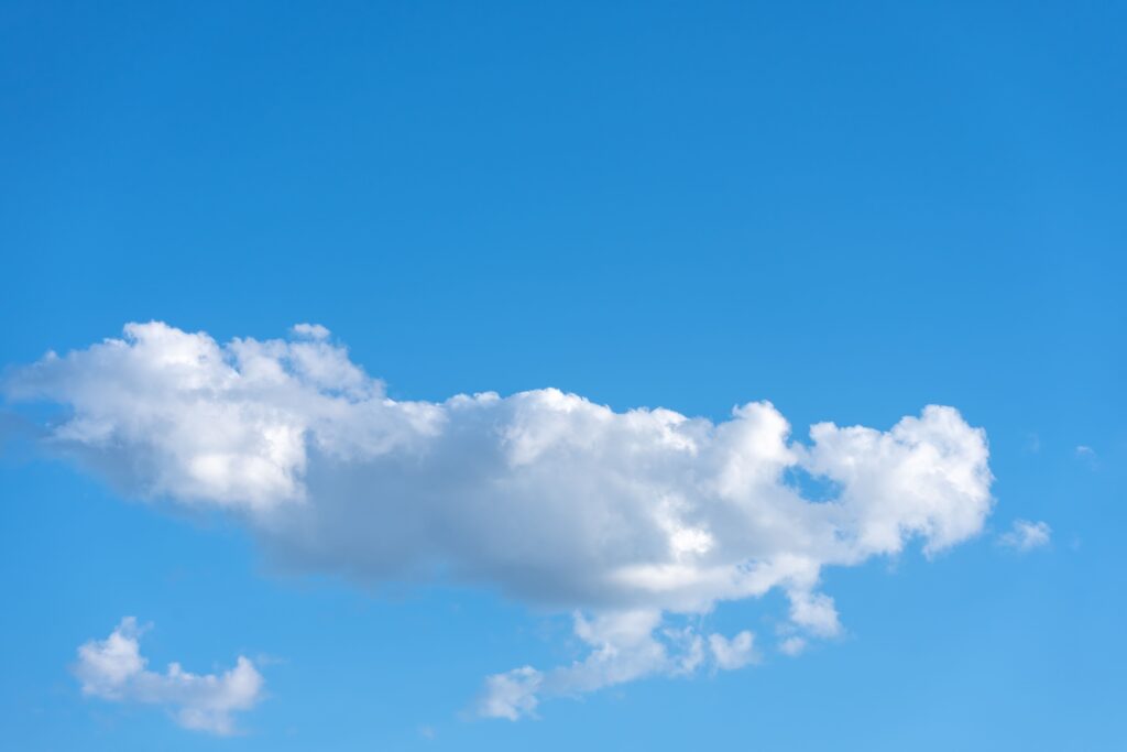 Open sky with slowly moving clouds